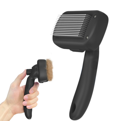 Black Self-Cleaning Pet Hair Removal Brush - Suitable for dogs and cats