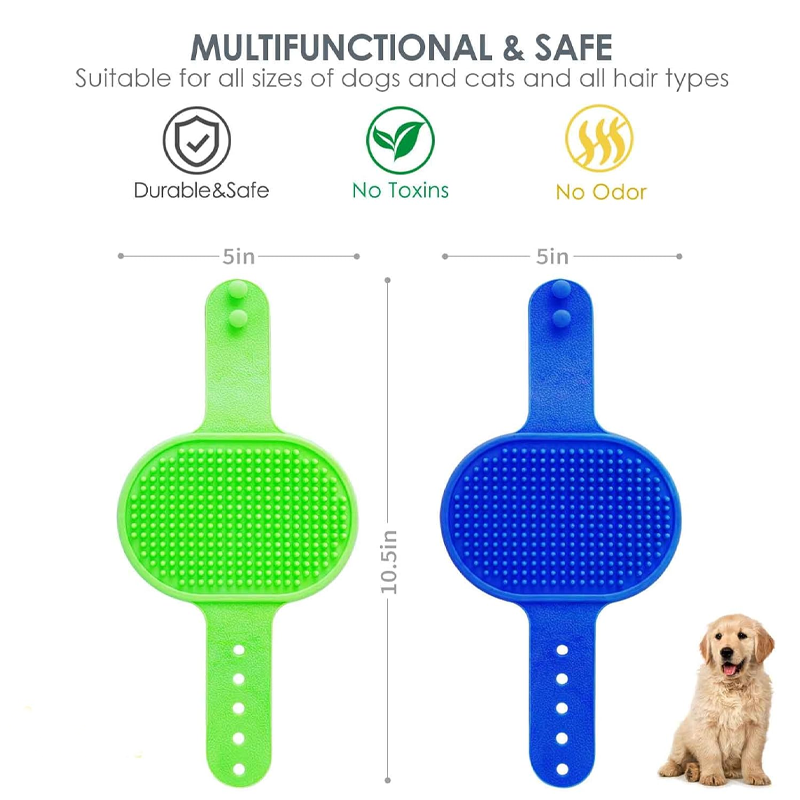 Pet Bath Brush - Suitable for long and short-haired dogs and cats, with adjustable handle - Image 2